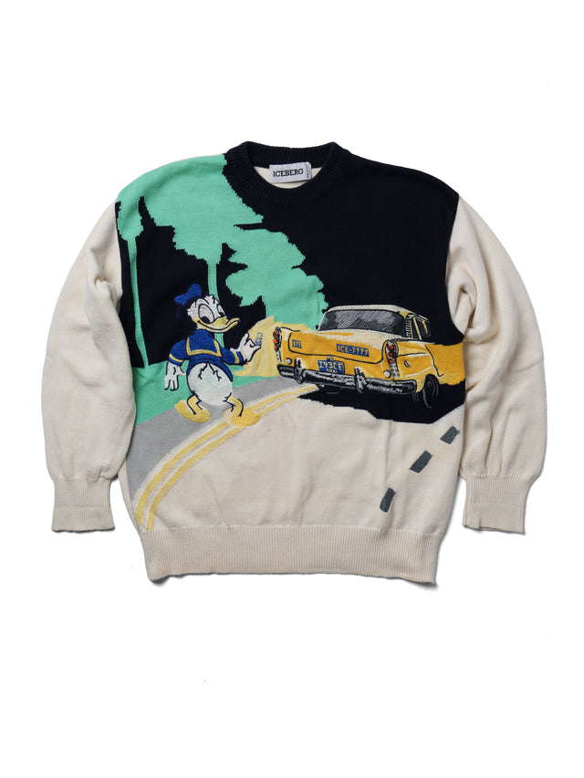 1992 ICEBERG "DONALD DUCK" SWEATER