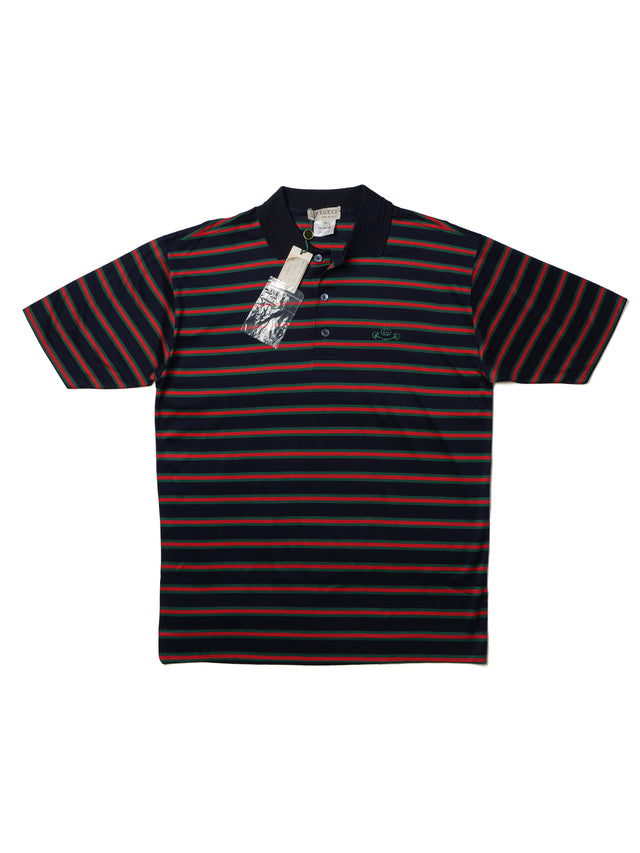 1986 GUCCI STRIPED POLO