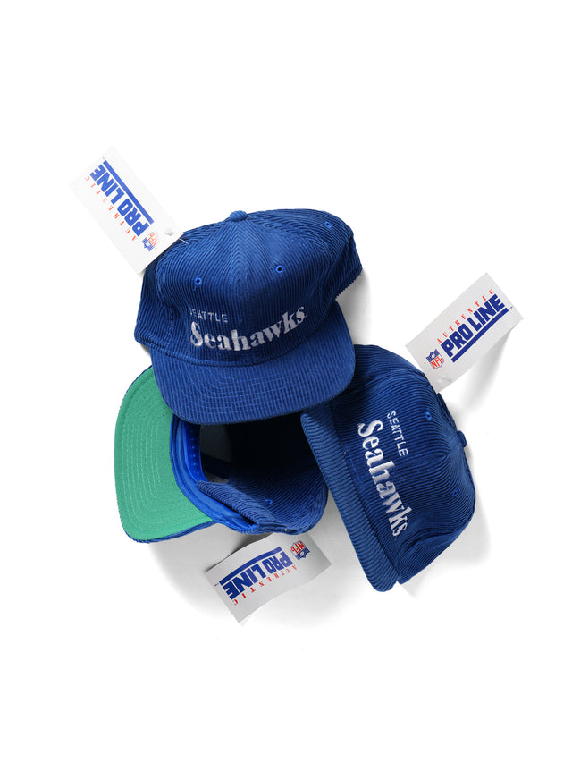 1990 AJD “Seattle Seahawks” Corduroy Snapbacks New